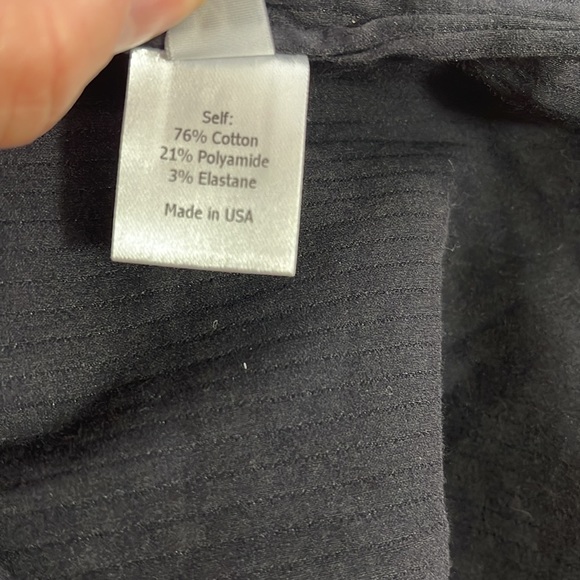 La Ligne De'ete Black Ruffled Stripe Cotton Blend Poplin Maxi Dress Size Medium - Picture 12 of 14